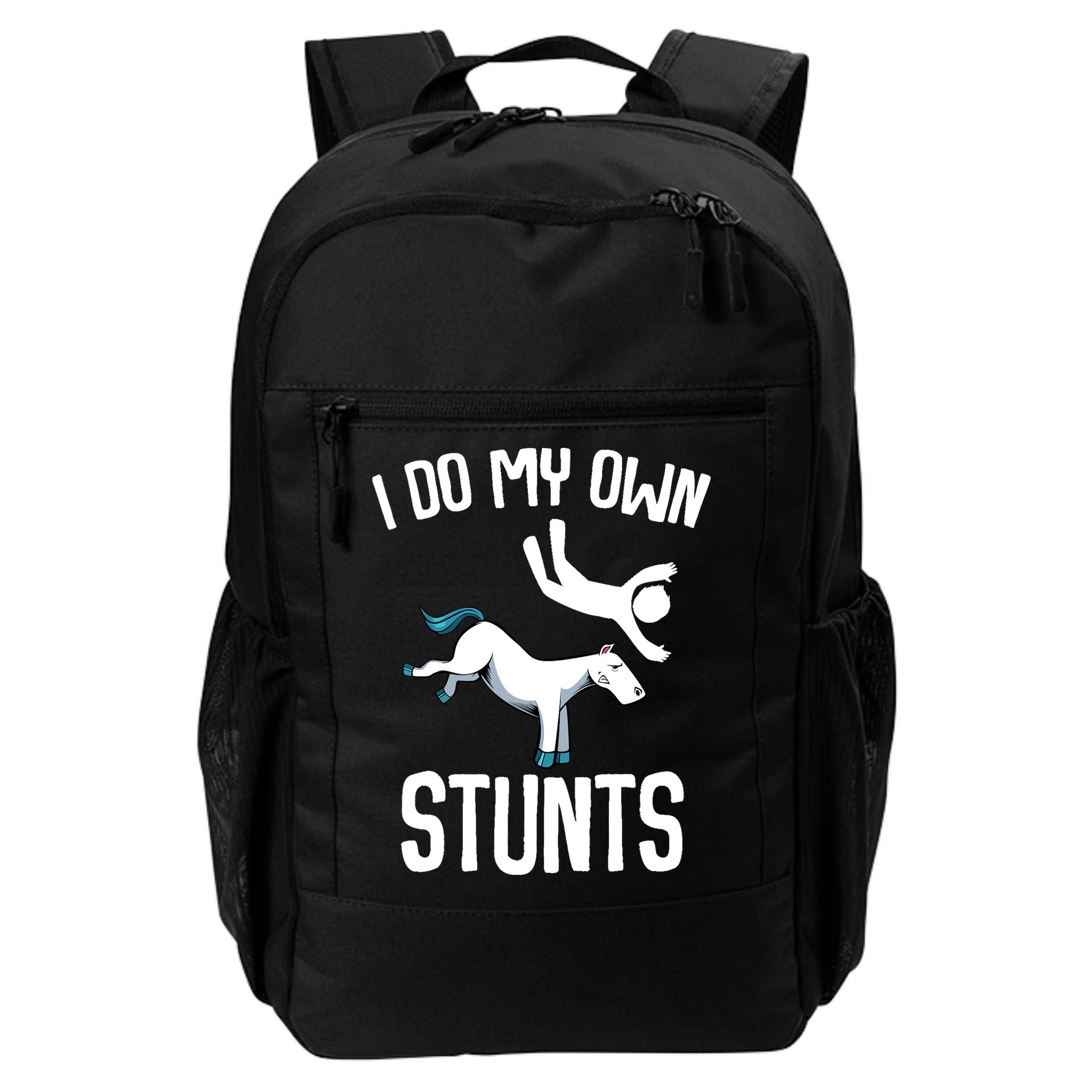I Do My Own Stunts Get Well Gifts Funny Horse Riders Animal Backpack