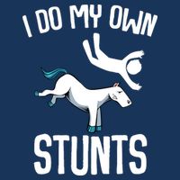 I Do My Own Stunts Get Well Gifts Funny Horse Riders Animal Cooling Performance Crew T-Shirt