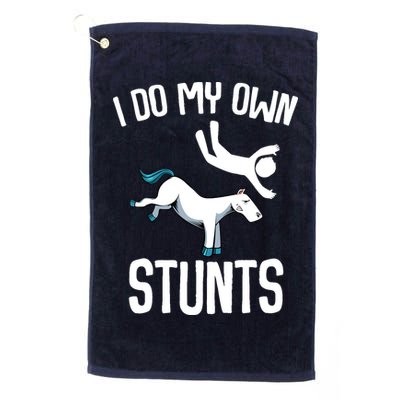 I Do My Own Stunts Get Well Gifts Funny Horse Riders Animal Golf Towel