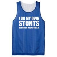 I Do My Own Stunts But Never Intentionally Funny Quotes Gift Mesh Reversible Basketball Jersey Tank