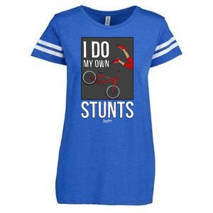 I Do My Own Stunts Bicycle Bike Accidents Broken Bone Injury Gift Enza Ladies Jersey Football T-Shirt