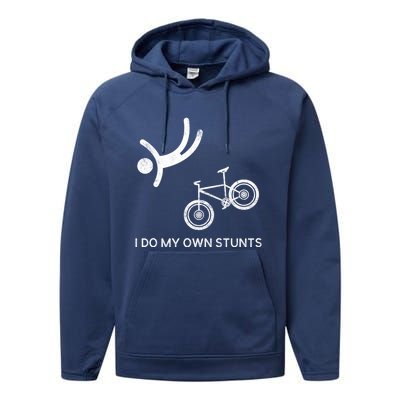 I Do My Own Stunts Downhill Mountain Bike Cute Gift Performance Fleece Hoodie