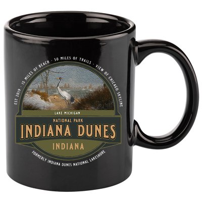 Indiana Dunes National Park Lake Michigan Beach Trails 11oz C Handle Ceramic Mug