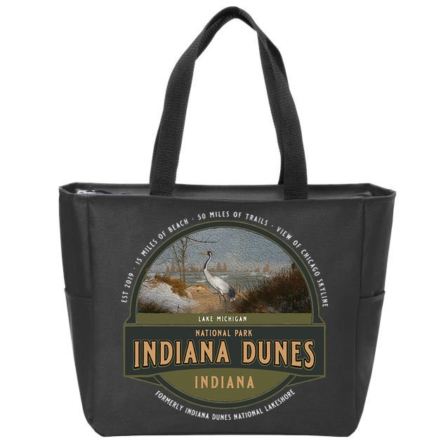 Indiana Dunes National Park Lake Michigan Beach Trails Zip Tote Bag