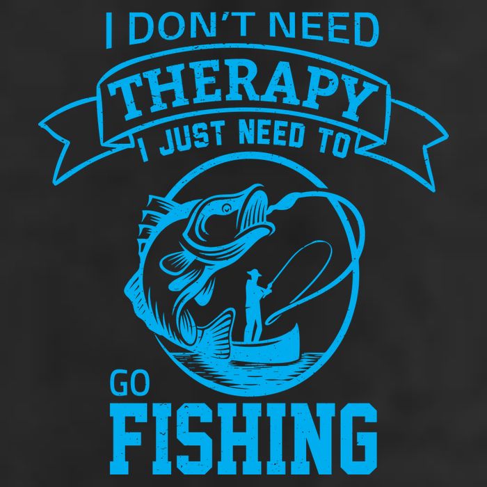 I Don't Need Therapy I Just Need To Go Fishing 7 Panel Mesh Trucker Snapback Hat