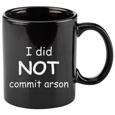 I Did Not Commit Arson 11oz C Handle Ceramic Mug