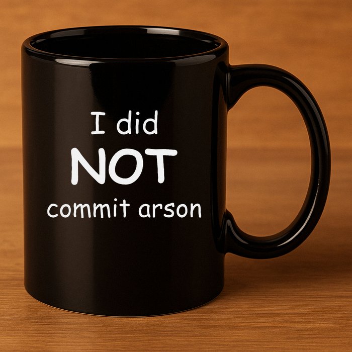 I Did Not Commit Arson 11oz C Handle Ceramic Mug