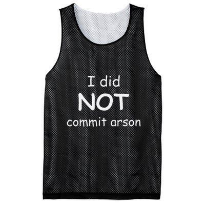 I Did Not Commit Arson Mesh Reversible Basketball Jersey Tank