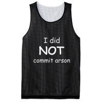 I Did Not Commit Arson Mesh Reversible Basketball Jersey Tank