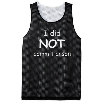 I Did Not Commit Arson Mesh Reversible Basketball Jersey Tank