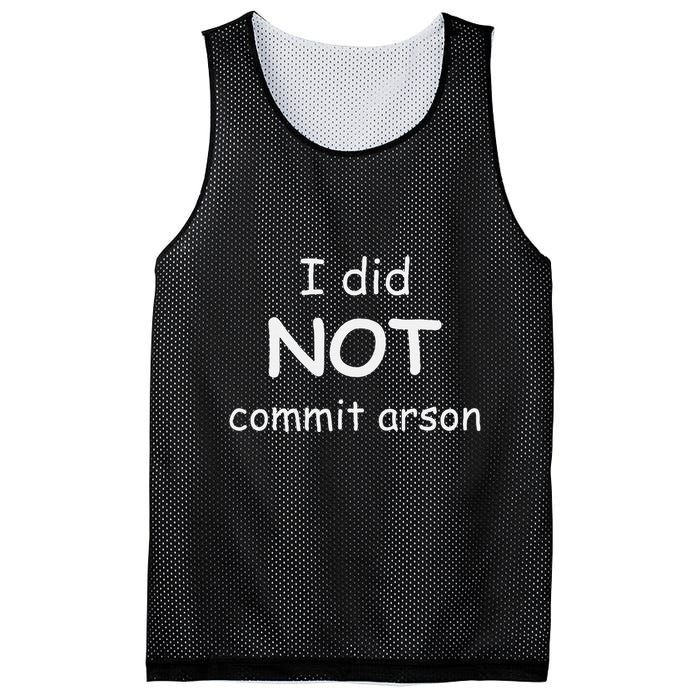I Did Not Commit Arson Mesh Reversible Basketball Jersey Tank
