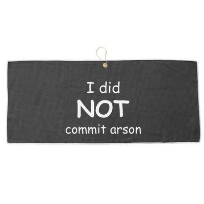 I Did Not Commit Arson Large Microfiber Waffle Golf Towel