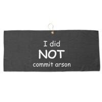 I Did Not Commit Arson Large Microfiber Waffle Golf Towel