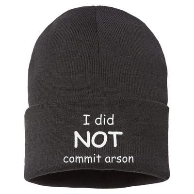 I Did Not Commit Arson Sustainable Knit Beanie