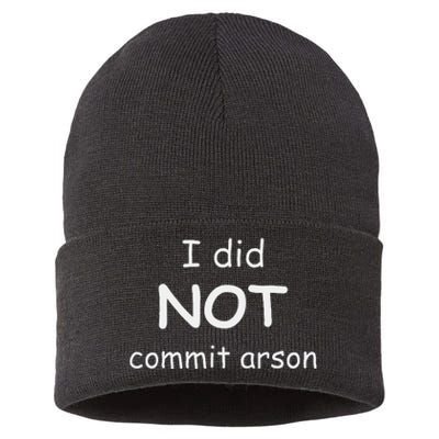 I Did Not Commit Arson Sustainable Knit Beanie