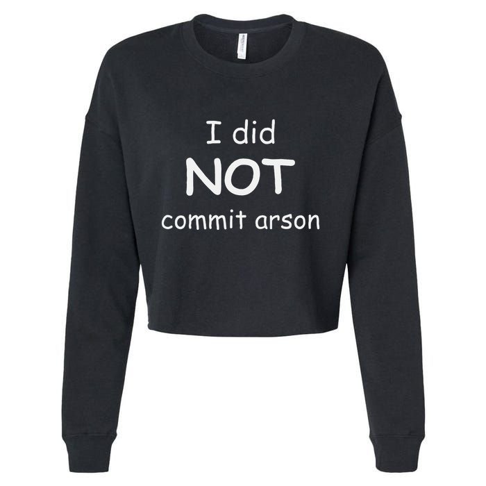 I Did Not Commit Arson Cropped Pullover Crew