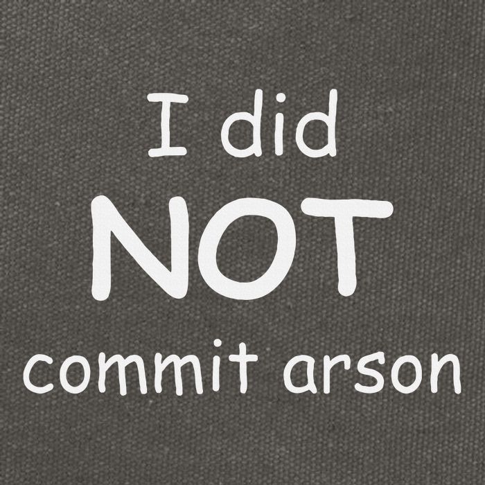 I Did Not Commit Arson Cotton Canvas Backpack