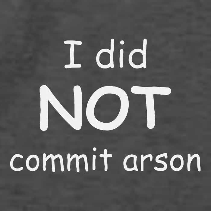 I Did Not Commit Arson Vector Backpack