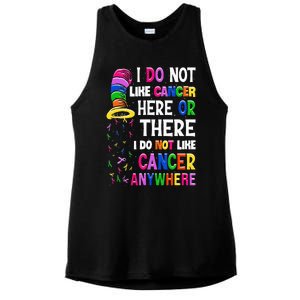 I Do Not Like Cancer Here Or There I Do Not Like Cancer Ladies PosiCharge Tri-Blend Wicking Tank