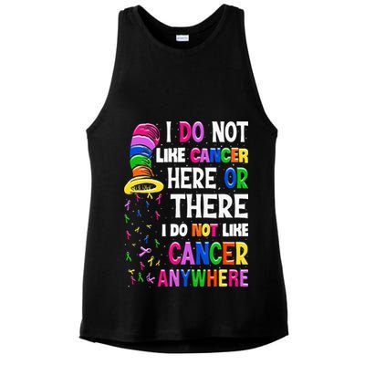 I Do Not Like Cancer Here Or There I Do Not Like Cancer Ladies PosiCharge Tri-Blend Wicking Tank