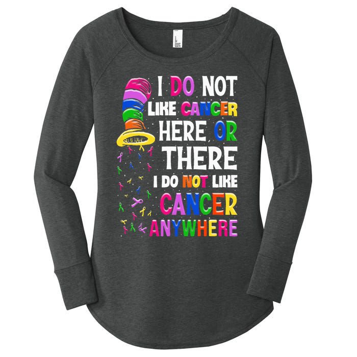 I Do Not Like Cancer Here Or There I Do Not Like Cancer Women's Perfect Tri Tunic Long Sleeve Shirt