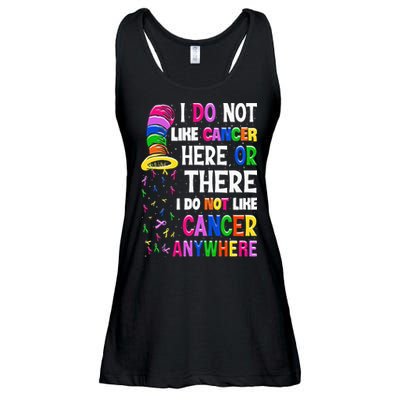I Do Not Like Cancer Here Or There I Do Not Like Cancer Ladies Essential Flowy Tank