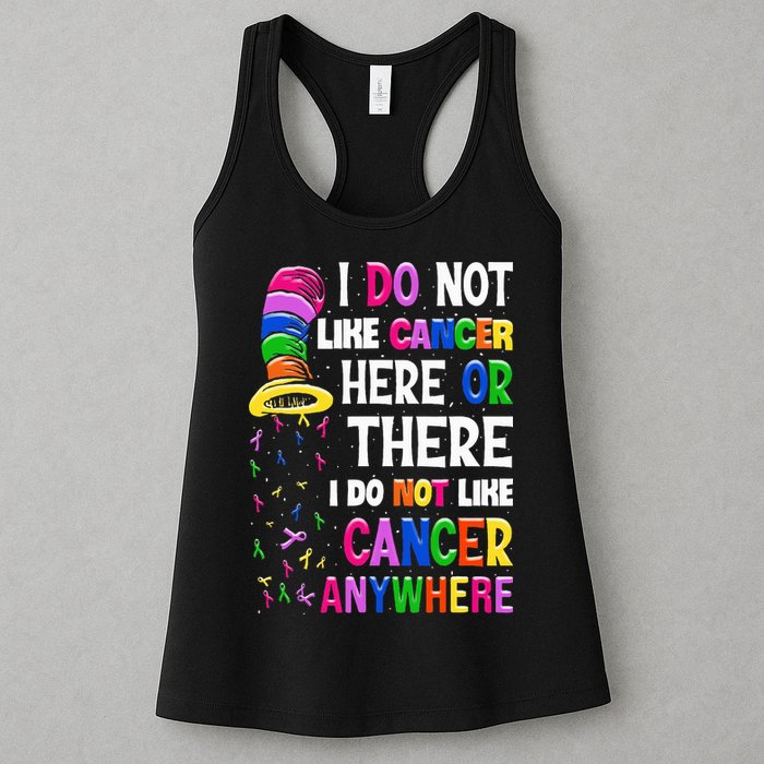 I Do Not Like Cancer Here Or There I Do Not Like Cancer Womens Tank Top