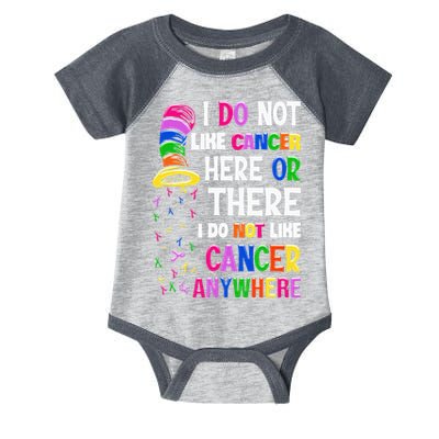 I Do Not Like Cancer Here Or There I Do Not Like Cancer Infant Baby Jersey Bodysuit