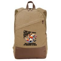 I Did Not Trip! The Floor Looked Sad Funny Cow Farming Cotton Canvas Backpack