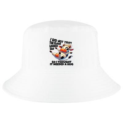 I Did Not Trip! The Floor Looked Sad Funny Cow Farming Cool Comfort Performance Bucket Hat