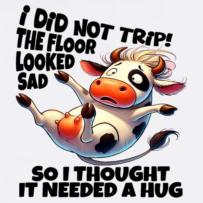I Did Not Trip! The Floor Looked Sad Funny Cow Farming T-Shirt