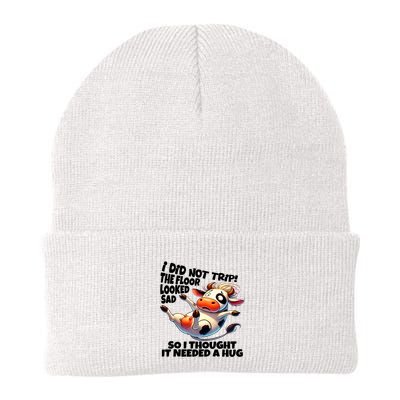 I Did Not Trip! The Floor Looked Sad Funny Cow Farming Beanie
