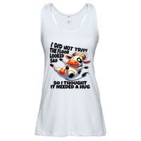 I Did Not Trip! The Floor Looked Sad Funny Cow Farming Ladies Essential Flowy Tank