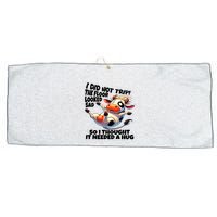 I Did Not Trip! The Floor Looked Sad Funny Cow Farming Large Microfiber Waffle Golf Towel