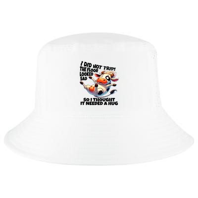 I Did Not Trip! The Floor Looked Sad Funny Cow Farming Cool Comfort Performance Bucket Hat
