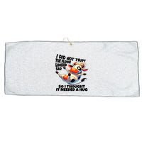 I Did Not Trip! The Floor Looked Sad Funny Cow Farming Large Microfiber Waffle Golf Towel