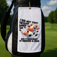 I Did Not Trip! The Floor Looked Sad Funny Cow Farming Golf Towel