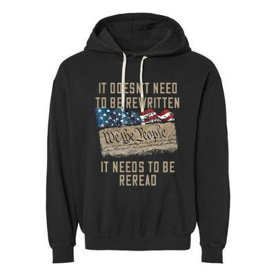 It Doesn't Need To Be Rewritten It Needs to be Reread Garment-Dyed Fleece Hoodie