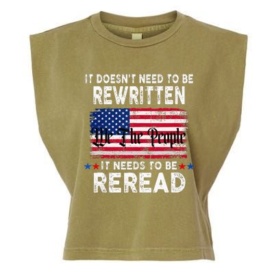 It Doesnt Need To Be Rewritten It Needs To Be Reread Garment-Dyed Women's Muscle Tee