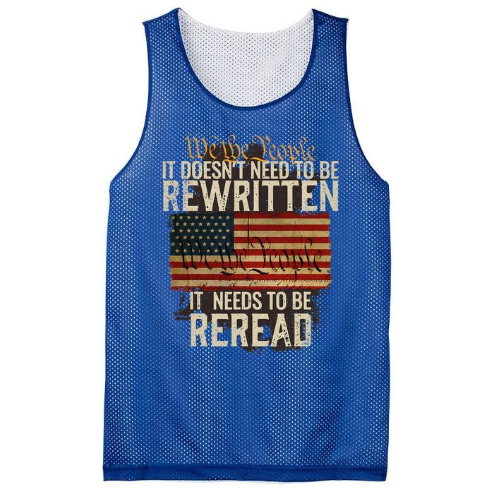 It Doesnt Need To Be Rewritten Constitution We The People Mesh Reversible Basketball Jersey Tank