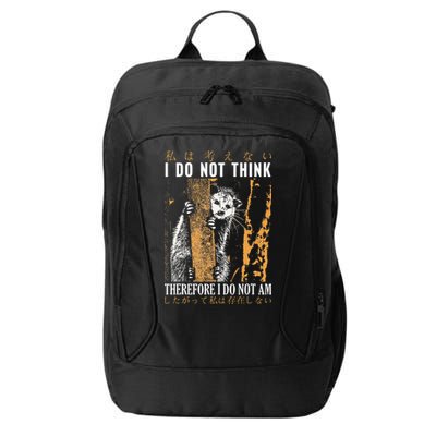 I Do Not Think Therefore I Do Not Am Japanese Possum City Backpack