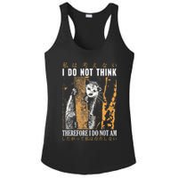I Do Not Think Therefore I Do Not Am Japanese Possum Ladies PosiCharge Competitor Racerback Tank