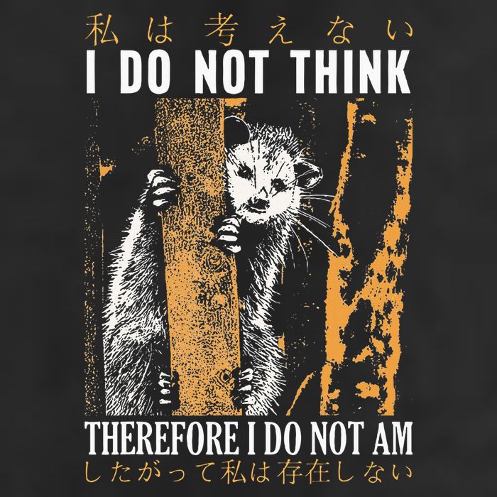 I Do Not Think Therefore I Do Not Am Japanese Possum Microfiber Hand Towel