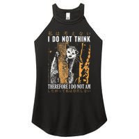 I Do Not Think Therefore I Do Not Am Japanese Possum Women's Perfect Tri Rocker Tank