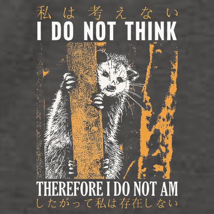 I Do Not Think Therefore I Do Not Am Japanese Possum Vector Backpack