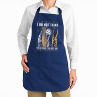 I Do Not Think Therefore I Do Not Am Japanese Possum Apron