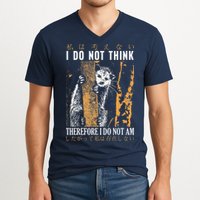 I Do Not Think Therefore I Do Not Am Japanese Possum V-Neck T-Shirt