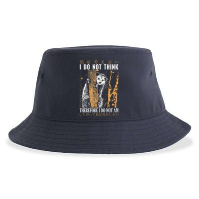 I Do Not Think Therefore I Do Not Am Japanese Possum Sustainable Bucket Hat
