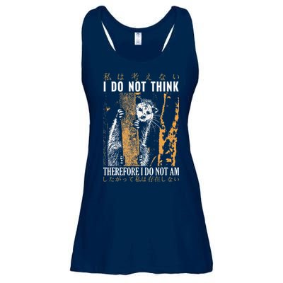 I Do Not Think Therefore I Do Not Am Japanese Possum Ladies Essential Flowy Tank