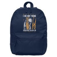 I Do Not Think Therefore I Do Not Am Japanese Possum 16 in Basic Backpack